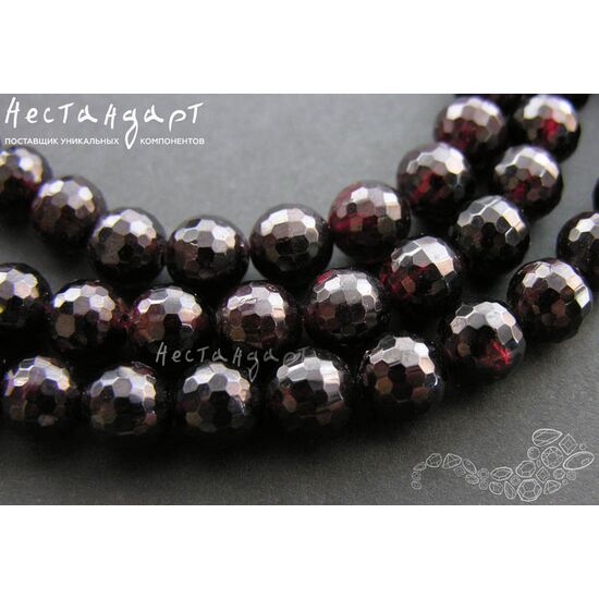 Гранат натуральный с ювелирной огранкой 9 мм (уп. 6 шт.), изображение 3