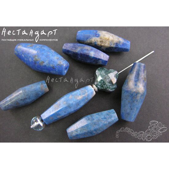Лазурит натуральный Folk Spindle 19-30 мм, изображение 3