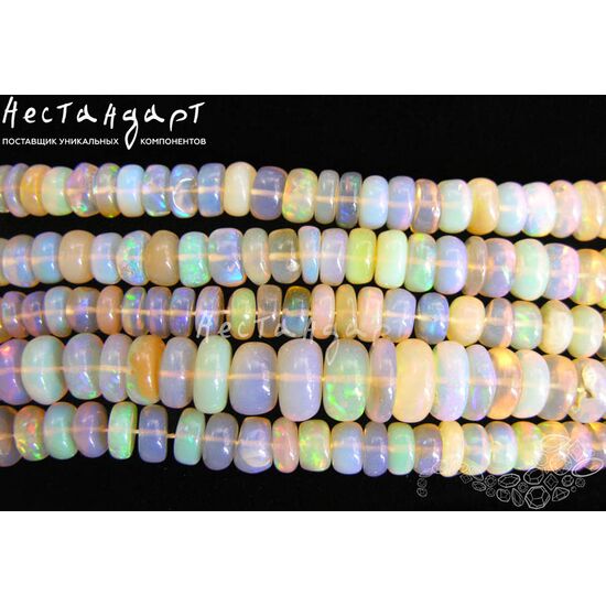 Опал натуральный эфиопский 5х3-8х4 мм (уп. 5 шт.), изображение 2