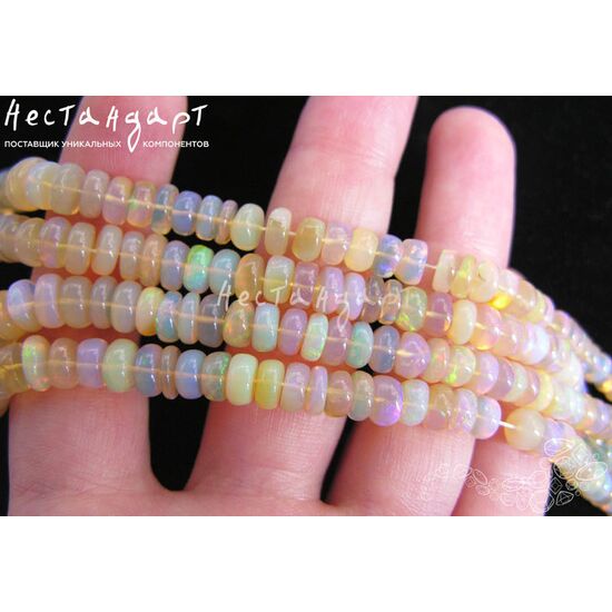 Опал натуральный эфиопский 5х3-8х4 мм (уп. 5 шт.), изображение 3