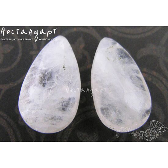 Лунный камень натуральный Drop 19х14-22х14 мм (пара), изображение 4