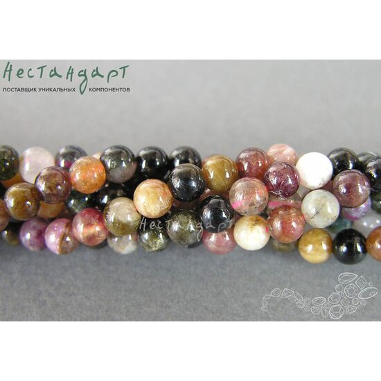 Турмалин натуральный Smooth Ball 4,5 мм (нить 9 см), изображение 4