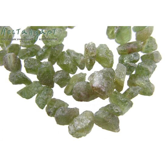 Хризолит натуральный грубой обработки 8-14 мм, изображение 2