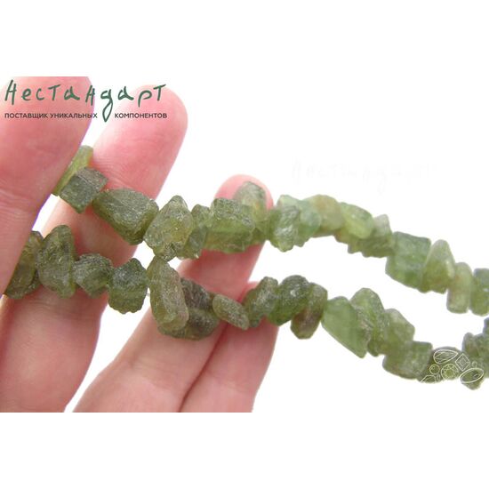 Хризолит натуральный грубой обработки 8-14 мм, изображение 4