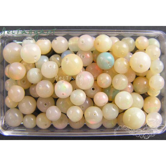 Опал натуральный эфиопский 4-6 мм (уп. 5 шт.), изображение 2