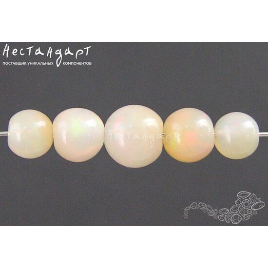 Опал натуральный эфиопский 4-6 мм (уп. 5 шт.), изображение 3