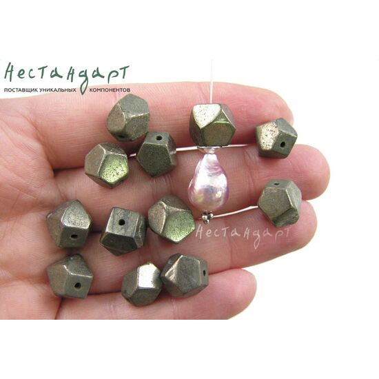 Пирит натуральный Polygonal 10 мм, изображение 4