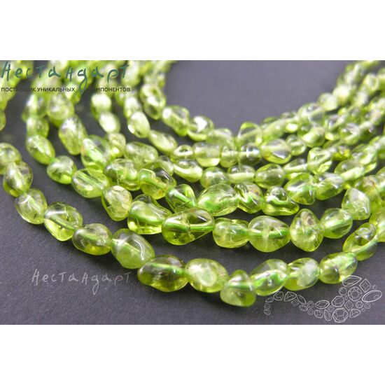 Хризолит натуральный рондель 5х3 мм (уп. 10 шт), изображение 2