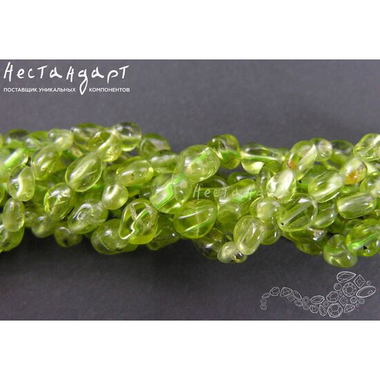 Хризолит натуральный рондель 5х3 мм (уп. 10 шт), изображение 4