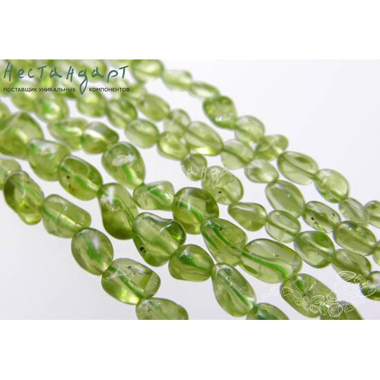 Хризолит натуральный рондель 5х3 мм (уп. 10 шт)