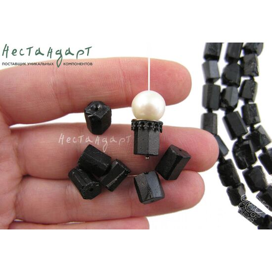 Турмалин Шерл натуральный Free Form 8-10х6-8 мм, изображение 3