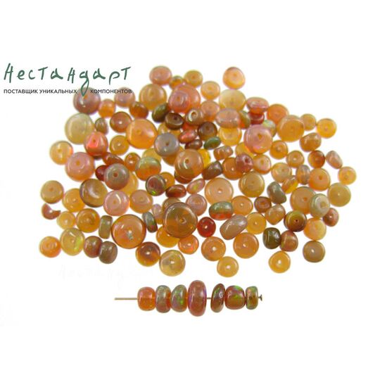 Опал натуральный эфиопский 3,5-5,5 мм (уп. 7 шт.), изображение 2