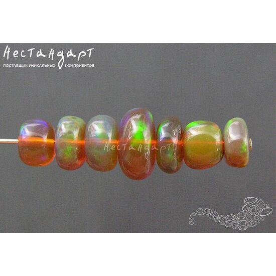 Опал натуральный эфиопский 3,5-5,5 мм (уп. 7 шт.), изображение 3