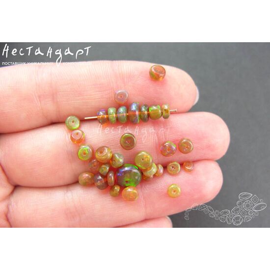 Опал натуральный эфиопский 3,5-5,5 мм (уп. 7 шт.), изображение 4