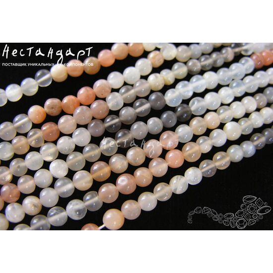 Адуляр натуральный гладкий 5 мм (уп. 10 шт.), изображение 2