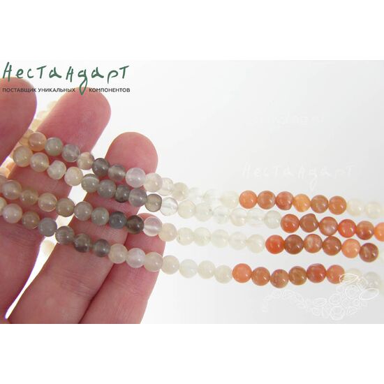 Адуляр натуральный гладкий 5 мм (уп. 10 шт.), изображение 3