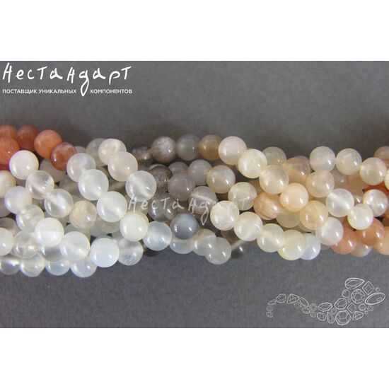 Адуляр натуральный гладкий 5 мм (уп. 10 шт.), изображение 4