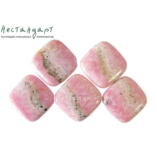 Родохрозит натуральный Rhombus 20х20х6 мм, изображение 3
