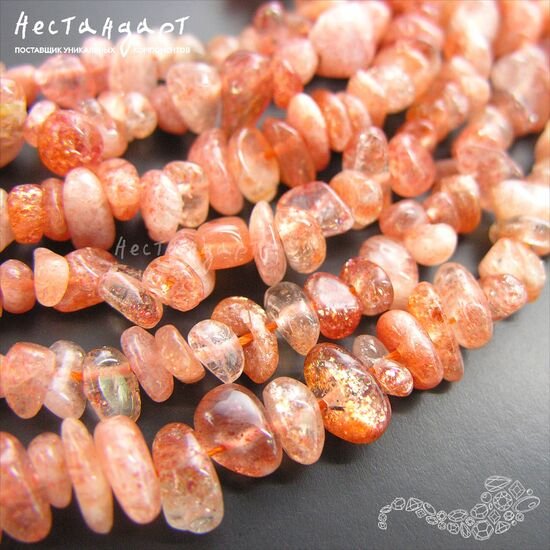 Гелиолит натуральный Free Form 4-10 мм (нить 10 см), изображение 3