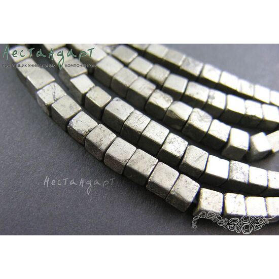 Пирит натуральный Cube 5 мм (уп. 8 шт.), изображение 3