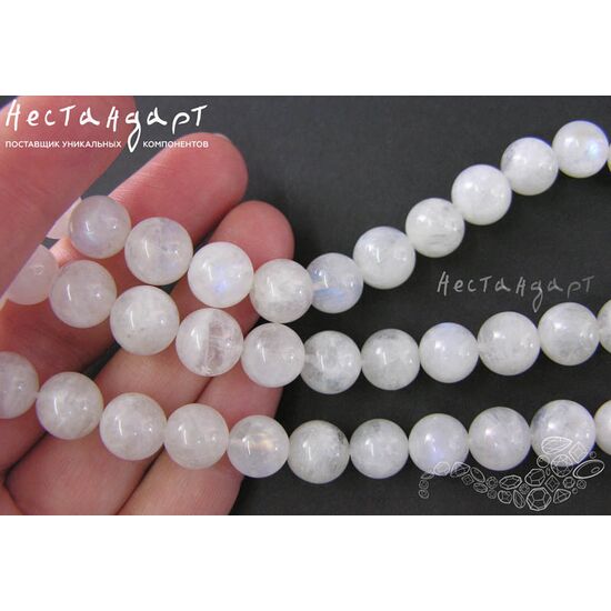 Лунный камень натуральный гладкий 10 мм, изображение 3