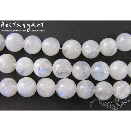 Лунный камень натуральный гладкий 10 мм, изображение 4