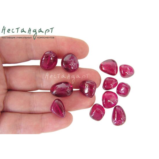 Шпинель лабораторная рубиновая Pebbles 11-16 мм, изображение 3
