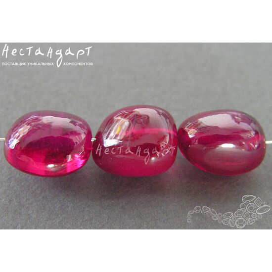 Шпинель лабораторная рубиновая Pebbles 11-16 мм, изображение 4