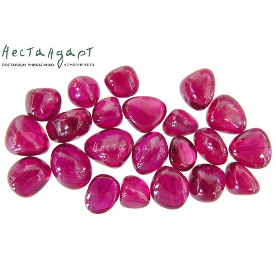 Шпинель лабораторная рубиновая Pebbles 8-11 мм, изображение 2