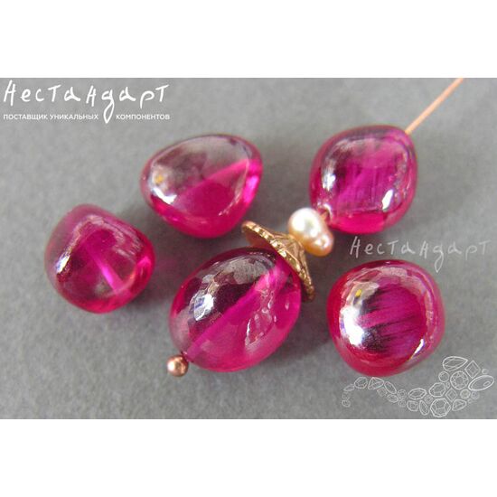 Шпинель лабораторная рубиновая Pebbles 8-11 мм, изображение 3