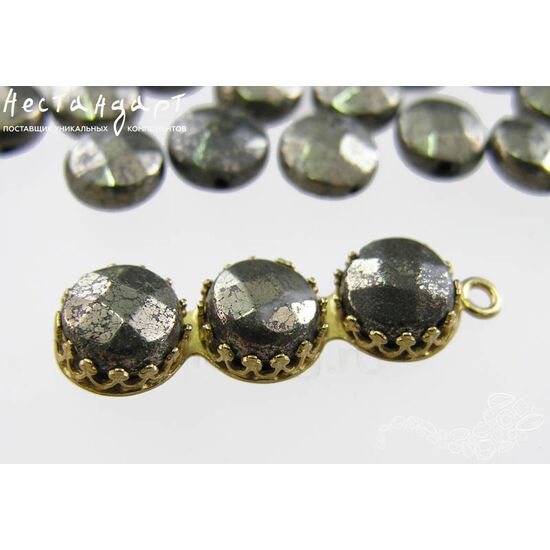 Пирит натуральный Facet Disk 8 мм, изображение 4