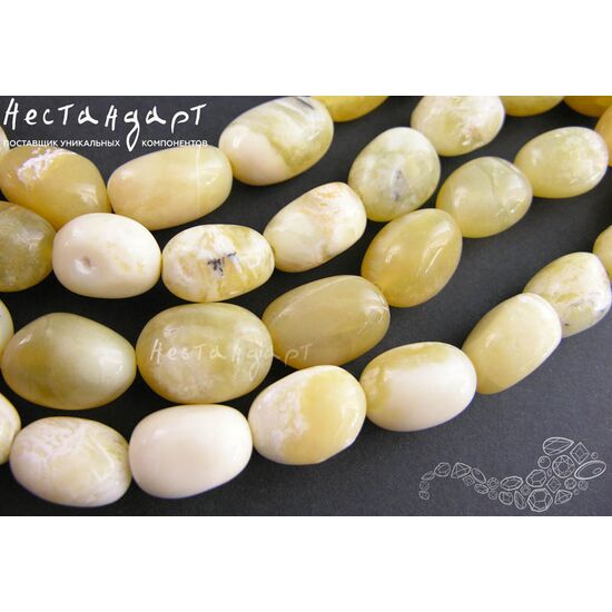 Опал натуральный Yellow 18-20 мм, изображение 2