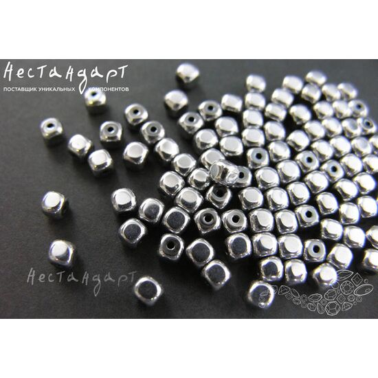 Гематит гладкий Cube 4 мм (уп. 5 шт.), изображение 4