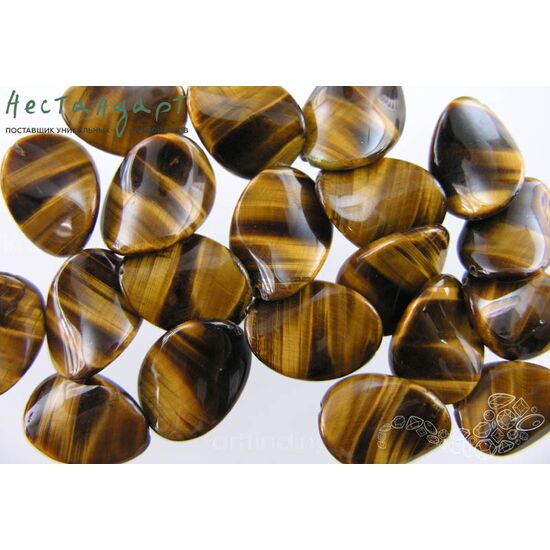 Тигровый глаз натуральный Oval Figured 20 мм, изображение 2
