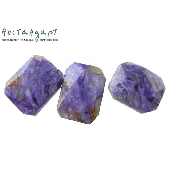 Чароит натуральный Major Geometric 21х17 мм