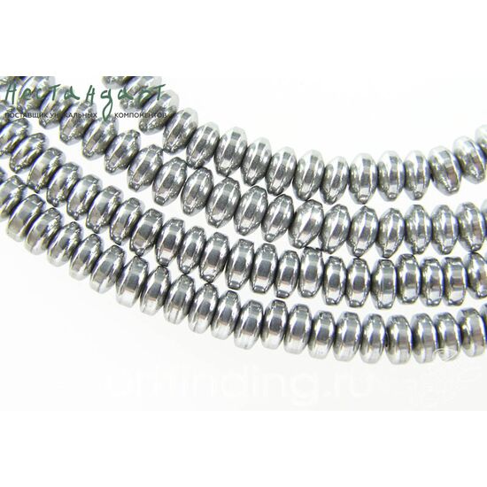 Гематит Roundel Disk Silver 4,5х2,2 мм (уп. 10 шт.)