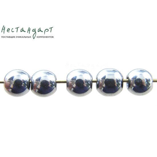 Гематит гладкий гальванизированный 6,5 мм (уп. 10 шт.), изображение 3