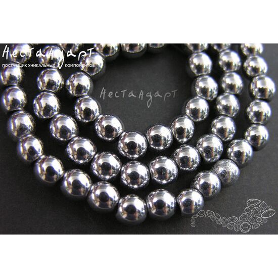 Гематит гладкий гальванизированный 6,5 мм (уп. 10 шт.), изображение 4