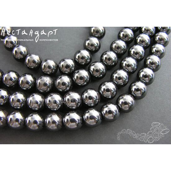 Гематит гладкий 10,5 мм (уп. 10 шт.), изображение 3