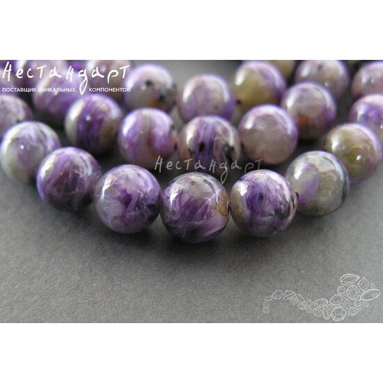 Чароит натуральный гладкий 8 мм, изображение 4