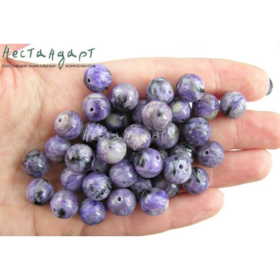 Чароит натуральный гладкий 10 мм, изображение 2