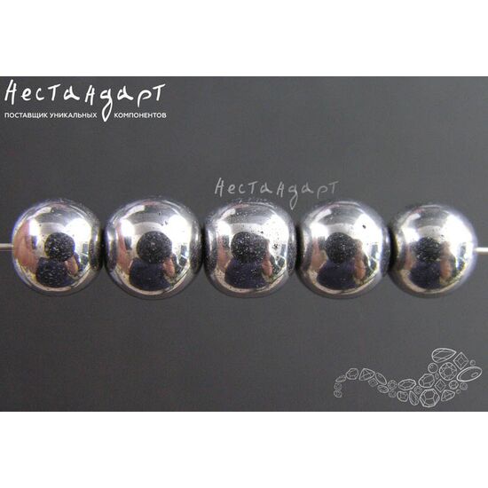 Гематит гладкий гальванизированный 8,5 мм (уп. 10 шт.)