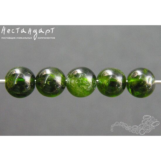 Хромдиопсид натуральный 6 мм (уп. 6 шт.), изображение 4