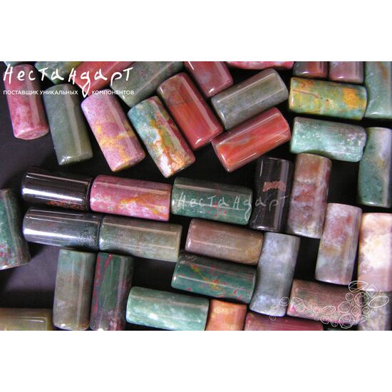 Халцедон натуральный Cylinder 16х8 мм, изображение 2