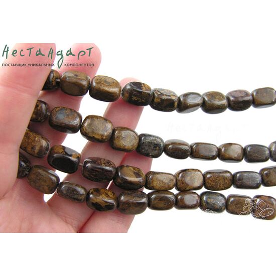 Бронзит натуральный 12х8 мм (уп. 4 шт.), изображение 2