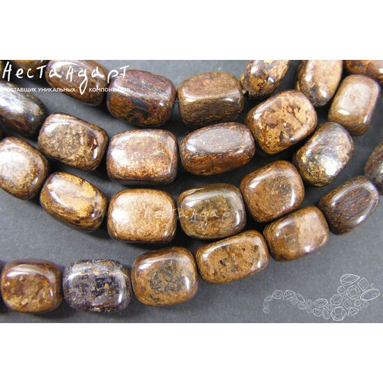 Бронзит натуральный 12х8 мм (уп. 4 шт.), изображение 3