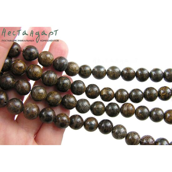 Бронзит натуральный 10 мм (уп. 7 шт.), изображение 2