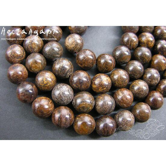 Бронзит натуральный 10 мм (уп. 7 шт.), изображение 3