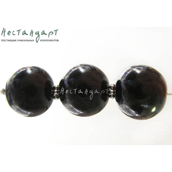 Гагат натуральный гладкий 10-10,5 мм, изображение 3