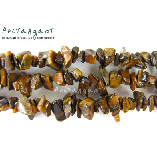 Тигровый глаз натуральный галтовка 4-10 мм (уп. 32 шт.), изображение 4